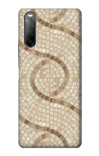 S3703 Carreaux de mosaïque Etui Coque Housse pour Sony Xperia 10 II