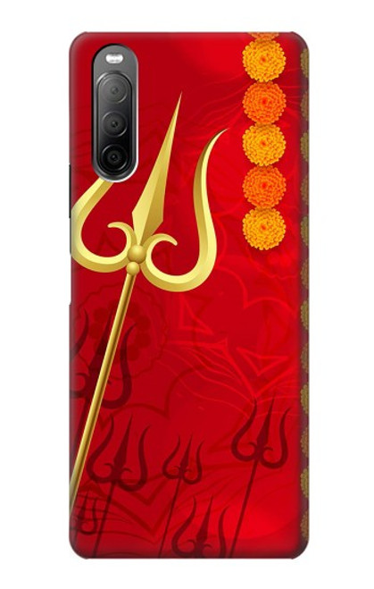 S3788 Shiv Trishul Etui Coque Housse pour Sony Xperia 10 II