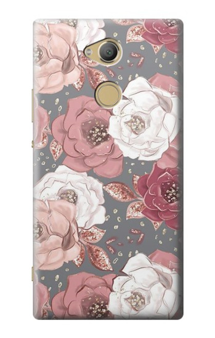 S3716 Motif floral rose Etui Coque Housse pour Sony Xperia XA2 Ultra