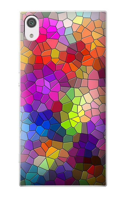 S3677 Mosaïques de briques colorées Etui Coque Housse pour Sony Xperia XA1