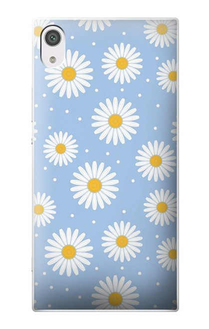 S3681 Motif de fleurs de marguerite Etui Coque Housse pour Sony Xperia XA1