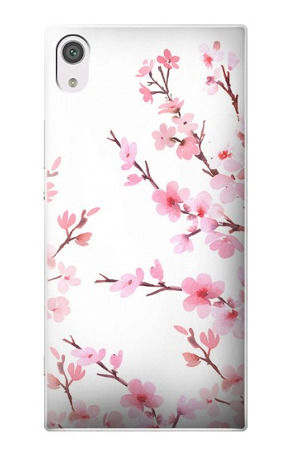 S3707 Fleur de cerisier rose fleur de printemps Etui Coque Housse pour Sony Xperia XA1