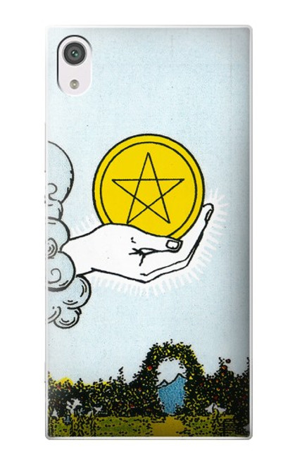 S3722 Carte de tarot Pièces de l'As des Pentacles Etui Coque Housse pour Sony Xperia XA1