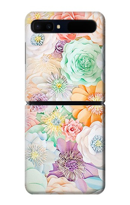 S3705 Fleur florale pastel Etui Coque Housse pour Samsung Galaxy Z Flip 5G