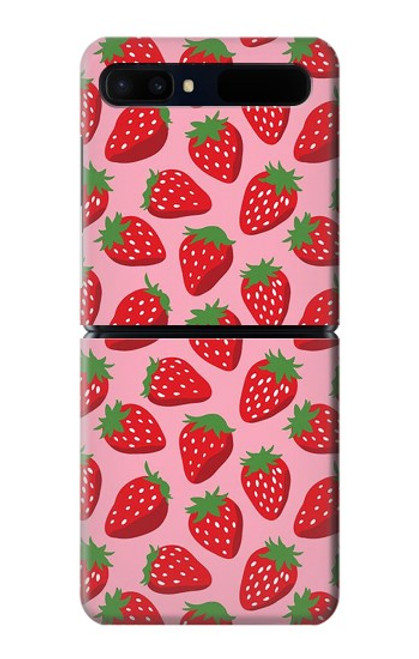 S3719 Modèle de fraise Etui Coque Housse pour Samsung Galaxy Z Flip 5G