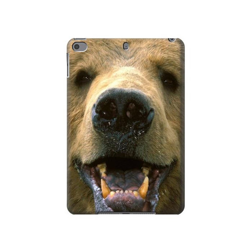 S0840 Grizzly Bear visage Etui Coque Housse pour iPad mini 4, iPad mini 5, iPad mini 5 (2019)