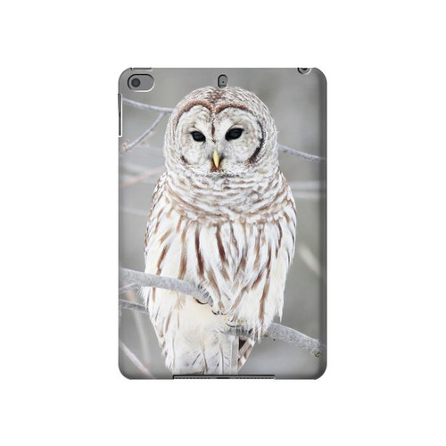 S1566 Milou Blanc Chouette Chouette Etui Coque Housse pour iPad mini 4, iPad mini 5, iPad mini 5 (2019)