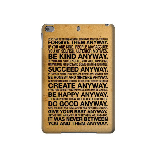 S2513 Mère Teresa Citations Quoi qu'il en soit Etui Coque Housse pour iPad mini 4, iPad mini 5, iPad mini 5 (2019)