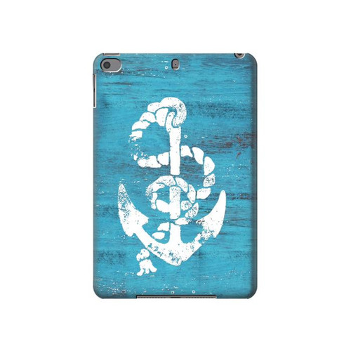 S3053 Marin Blue Anchor Etui Coque Housse pour iPad mini 4, iPad mini 5, iPad mini 5 (2019)