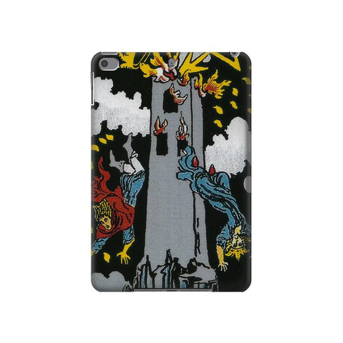 S3745 Carte de tarot la tour Etui Coque Housse pour iPad mini 4, iPad mini 5, iPad mini 5 (2019)