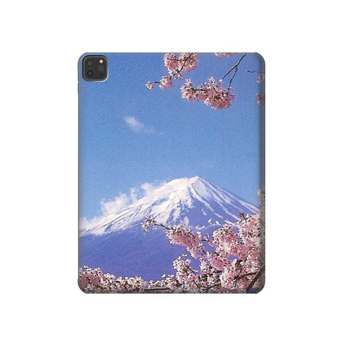 S1060 Mont Fuji Sakura fleur de cerisier Etui Coque Housse pour iPad Pro 11 (2021,2020,2018, 3rd, 2nd, 1st)