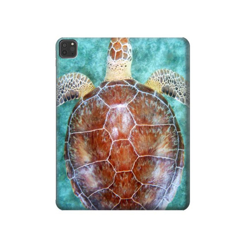 S1424 Tortue de mer Etui Coque Housse pour iPad Pro 11 (2021,2020,2018, 3rd, 2nd, 1st)