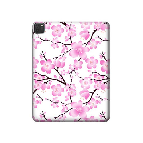 S1972 Sakura fleur de Cerisiers Etui Coque Housse pour iPad Pro 11 (2021,2020,2018, 3rd, 2nd, 1st)