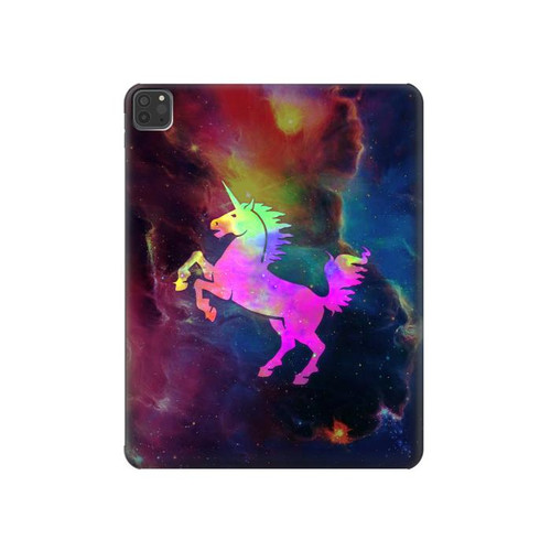 S2486 Arc en ciel espace de nébuleuse Licorne Etui Coque Housse pour iPad Pro 11 (2021,2020,2018, 3rd, 2nd, 1st)