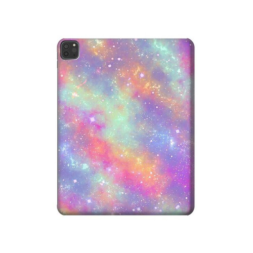 S3706 Arc-en-ciel pastel Galaxy Pink Sky Etui Coque Housse pour iPad Pro 11 (2021,2020,2018, 3rd, 2nd, 1st)