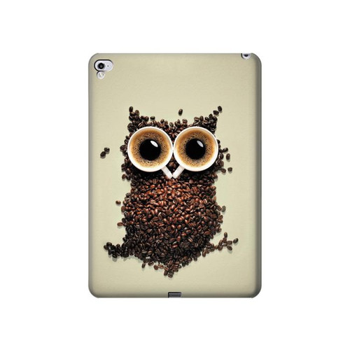 S0360 café Chouette Etui Coque Housse pour iPad Pro 12.9 (2015,2017)