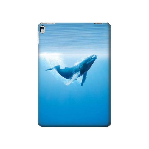 S0843 Baleine bleue Etui Coque Housse pour iPad 9.7 (2017,2018), iPad 6, iPad 5