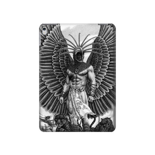 S1235 Guerrier aztèque Etui Coque Housse pour iPad 9.7 (2017,2018), iPad 6, iPad 5