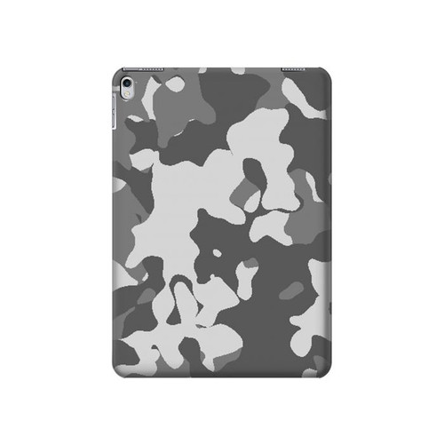 S2186 Gris Camo Camouflage Imprimé graphique Etui Coque Housse pour iPad 9.7 (2017,2018), iPad 6, iPad 5