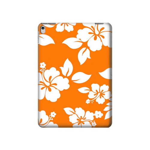 S2245 Hawai Hibiscus Motif orange Etui Coque Housse pour iPad 9.7 (2017,2018), iPad 6, iPad 5