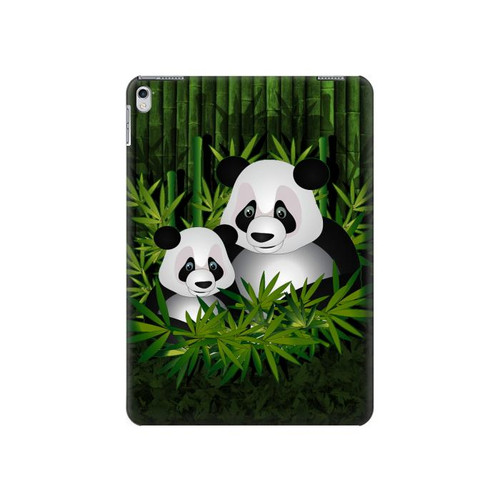 S2441 Forêt de Bambous de la famille Panda Etui Coque Housse pour iPad 9.7 (2017,2018), iPad 6, iPad 5