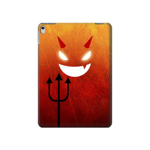 S2454 Rouge mignon petit diable Dessin animé Etui Coque Housse pour iPad 9.7 (2017,2018), iPad 6, iPad 5