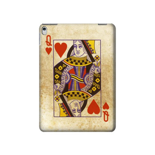 S2833 Poker Carte Coeurs Reine Etui Coque Housse pour iPad 9.7 (2017,2018), iPad 6, iPad 5