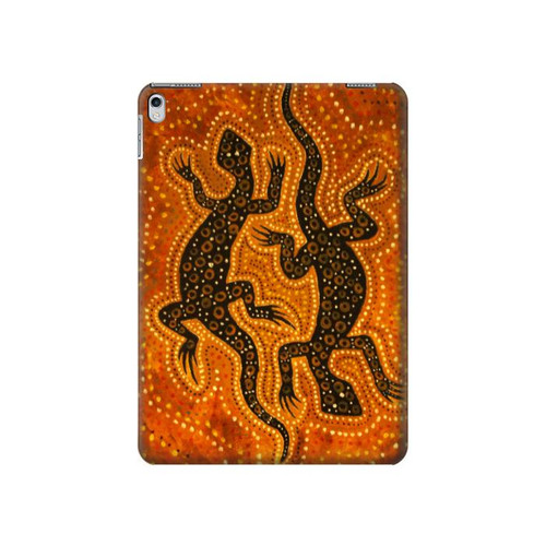 S2901 Lezard Art autochtone Etui Coque Housse pour iPad 9.7 (2017,2018), iPad 6, iPad 5