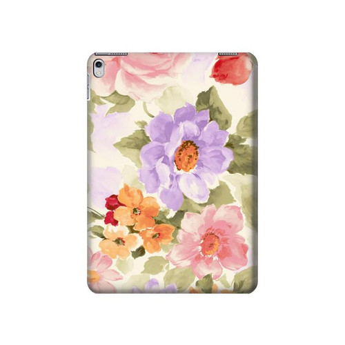 S3035 Peinture douce Fleur Etui Coque Housse pour iPad 9.7 (2017,2018), iPad 6, iPad 5