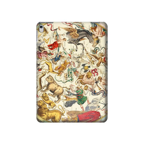 S3145 Constellation antique Carte du ciel étoilé Etui Coque Housse pour iPad 9.7 (2017,2018), iPad 6, iPad 5