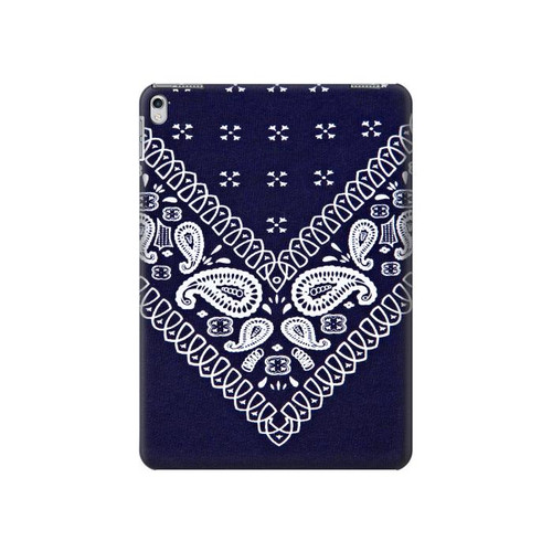 S3357 Marine Bleu Bandana Motif Etui Coque Housse pour iPad 9.7 (2017,2018), iPad 6, iPad 5