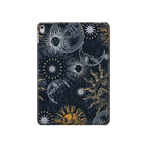 S3702 Lune et soleil Etui Coque Housse pour iPad Air 2, iPad 9.7 (2017,2018), iPad 6, iPad 5