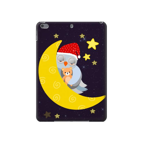 S2849 Mignon Lune Nuit Sleepy Chouette Etui Coque Housse pour iPad Pro 10.5, iPad Air (2019, 3rd)