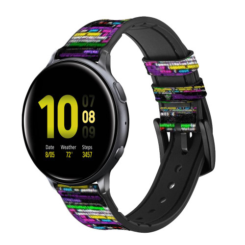 CA0721 codage Programmeur Bracelet de montre intelligente en cuir et silicone pour Samsung Galaxy Watch, Gear, Active