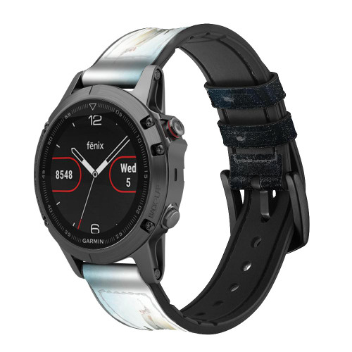 CA0823 géant Poulpe Bracelet de montre intelligente en cuir et silicone pour Garmin Smartwatch
