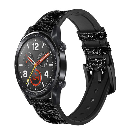 CA0376 Mathématiques Physique Noirboard équation Bracelet de montre intelligente en cuir et silicone pour Wristwatch Smartwatch