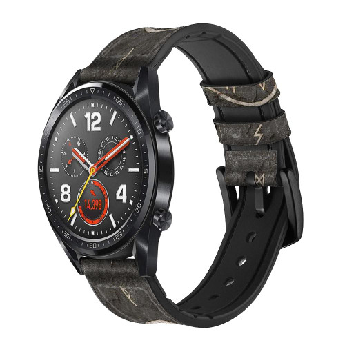 CA0714 Ancient Norse Viking Symbole Bracelet de montre intelligente en cuir et silicone pour Wristwatch Smartwatch