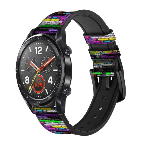 CA0721 codage Programmeur Bracelet de montre intelligente en cuir et silicone pour Wristwatch Smartwatch
