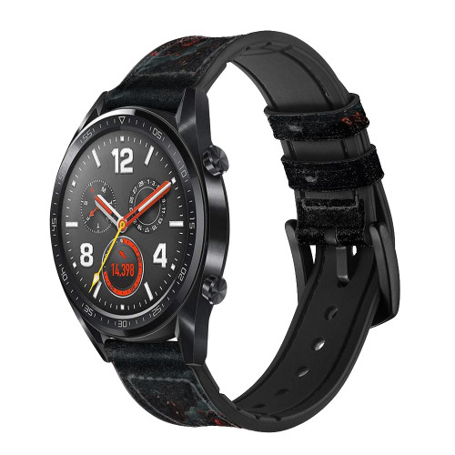 CA0844 Roses brûlées Bracelet de montre intelligente en cuir et silicone pour Wristwatch Smartwatch
