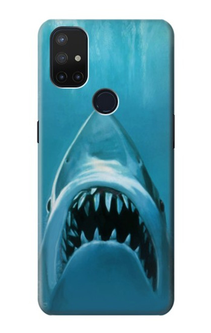 S0830 Requin blanc Etui Coque Housse pour OnePlus Nord N10 5G