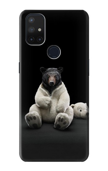 S0878 Ours noir Etui Coque Housse pour OnePlus Nord N10 5G