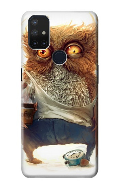 S1133 Réveillez-vous Chouette Etui Coque Housse pour OnePlus Nord N10 5G