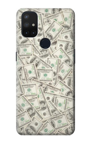 S2077 Billets Dollar argent Etui Coque Housse pour OnePlus Nord N10 5G