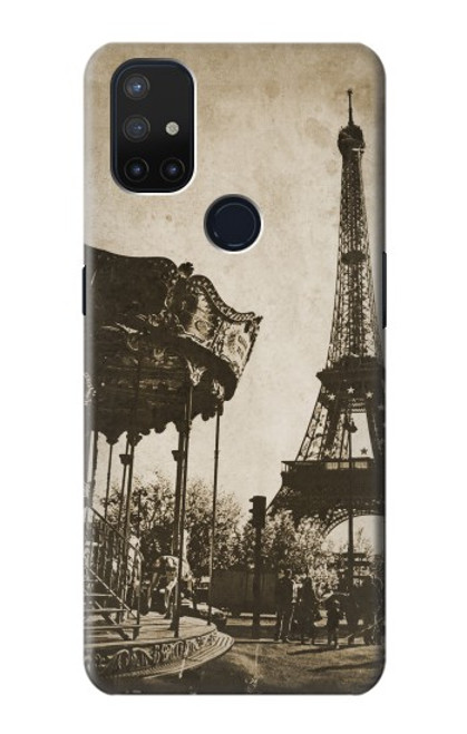 S2174 Tour Eiffel Paris Millésime Etui Coque Housse pour OnePlus Nord N10 5G
