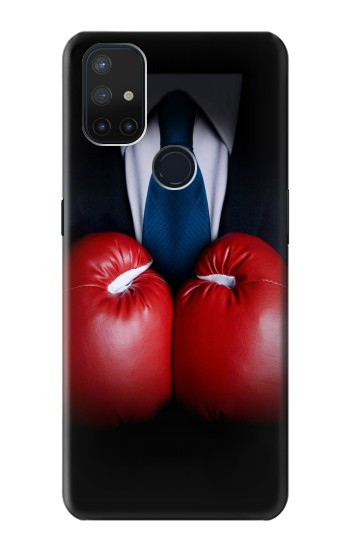 S2261 Homme d'affaires Noir Costume avec des gants de boxe Etui Coque Housse pour OnePlus Nord N10 5G