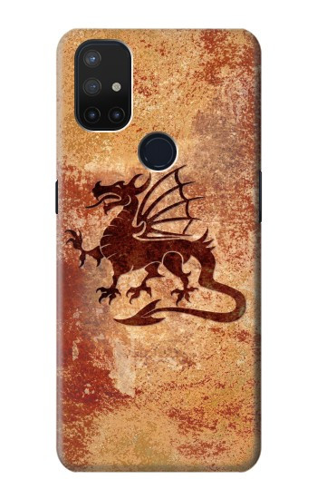 S2485 Dragon métal Texture imprimé graphique Etui Coque Housse pour OnePlus Nord N10 5G