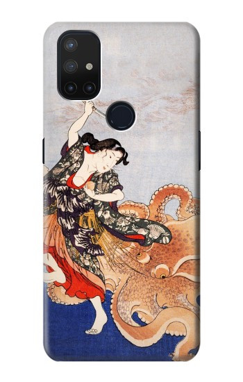 S2496 Japon Art Utagawa Kuniyoshi Tamatori Etui Coque Housse pour OnePlus Nord N10 5G