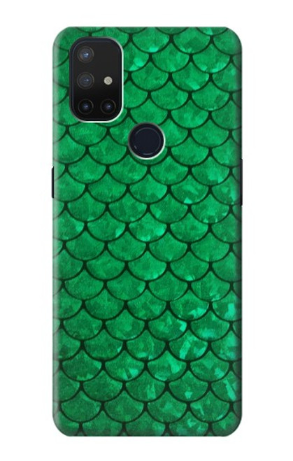 S2704 Vert poisson échelle motif graphique Etui Coque Housse pour OnePlus Nord N10 5G