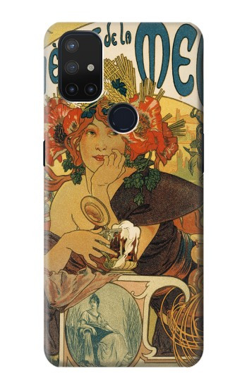 S2740 Alphonse Mucha De La Muse Bieres Etui Coque Housse pour OnePlus Nord N10 5G