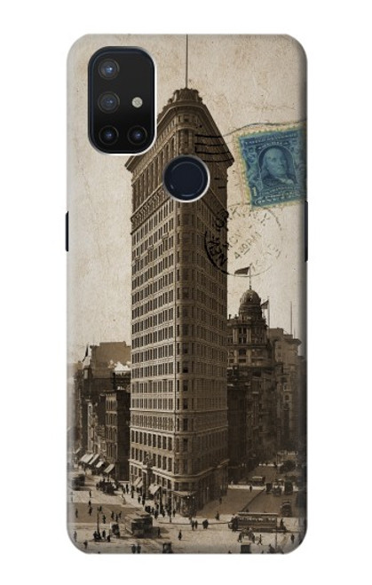 S2832 New York 1903 Flatiron Cartes Postales Bâtiment Etui Coque Housse pour OnePlus Nord N10 5G
